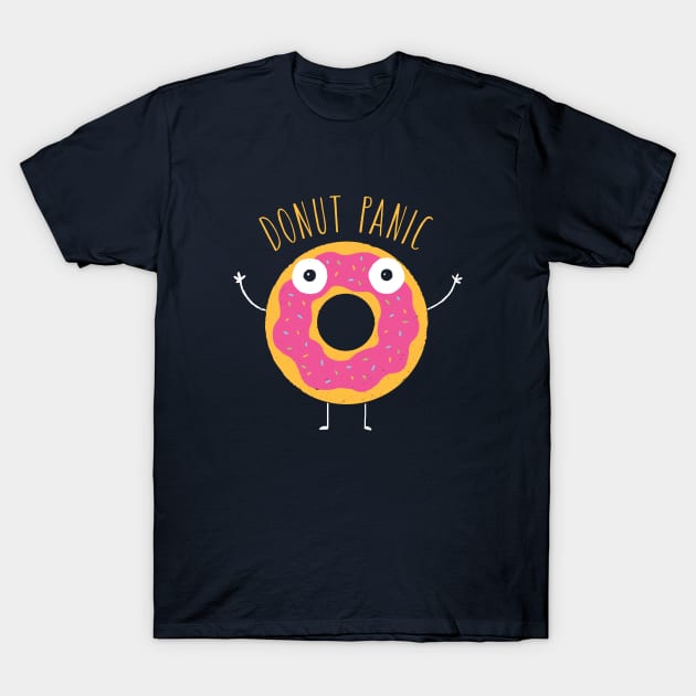 Donut Panic T-Shirt by DinoMike